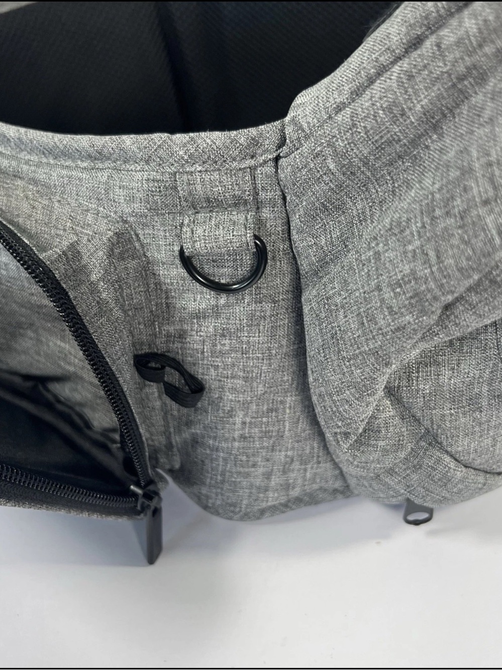 Tushbaby Hip Carrier - Grey Adjustable Quilted Padded Bottle Holder - Picture 11 of 16